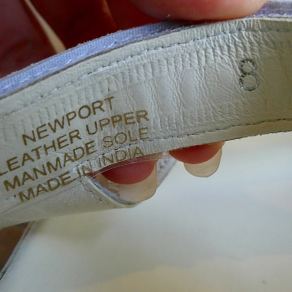 B.O.G Band of the Free Newport Sandals White Leather Casual Shoes Size 7 - Picture 10 of 12